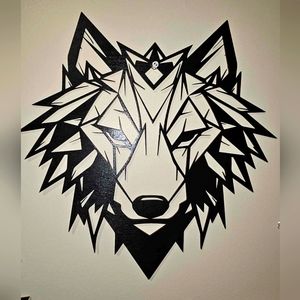 Symmetrical Wolf cutout